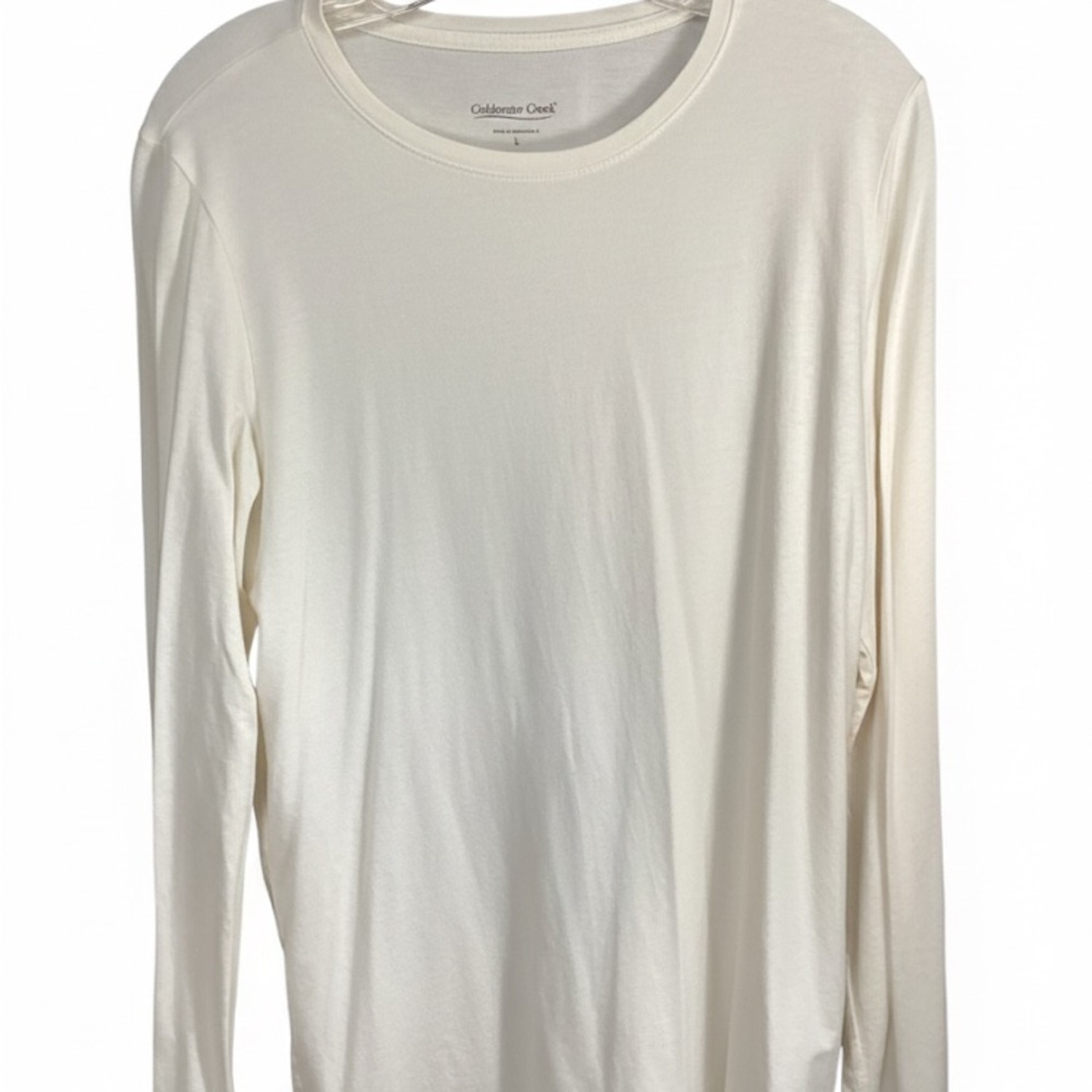 Coldwater Creek Cream Long Sleeve Blouse